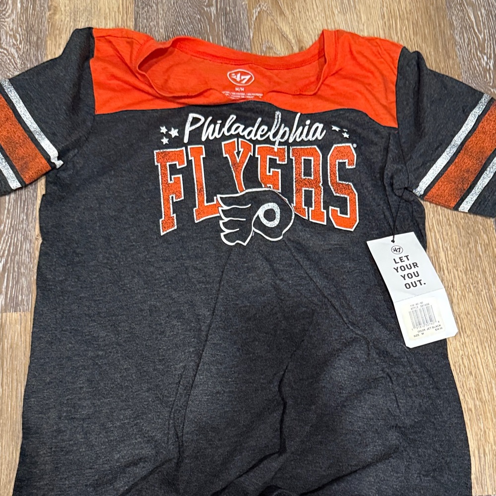 47 Brand Philadelphia Flyers women’s  Tee - Black & Orange